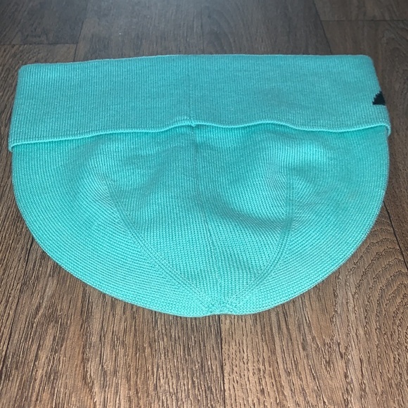 Givenchy Adult Unisex Split Logo Wool Beanie in Turquoise w black font, preloved - Picture 17 of 17